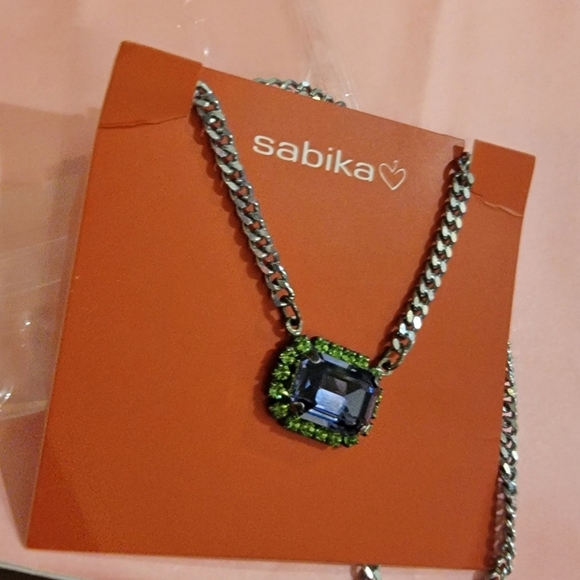 #Sabika Summer 2023 Rect Grace Necklace Purple Emerald Cut #NWOT - Picture 8 of 8